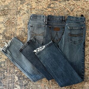 Boys Ariat and Wrangler Jeans